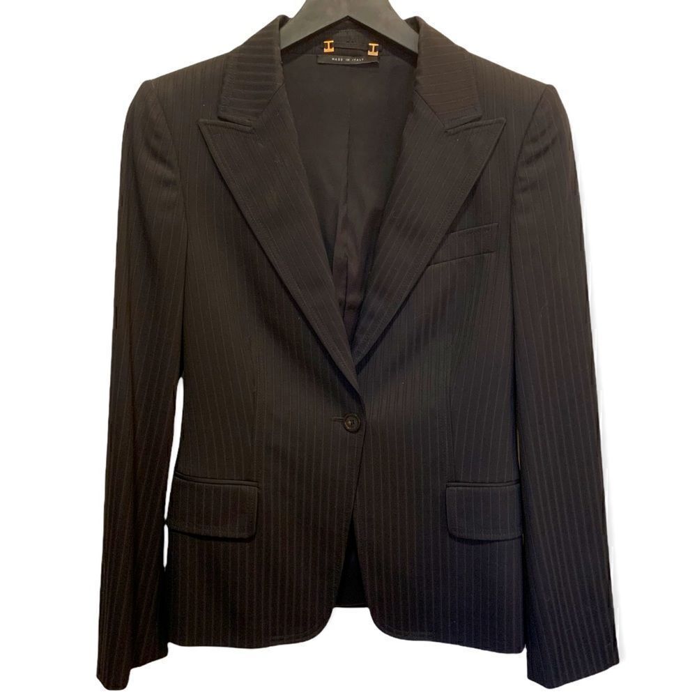 ❤️SOLD❤️TOM FORD for GUCCI Women’s Black Pinstripe Blazer
